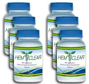 HemClear for Hemorrhoids (Maximum Strength 6 Bottles