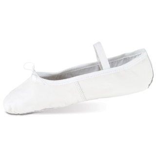 Little Girls White Deluxe Leather Ballet Shoe Size 7 3 Danshuz Shoes