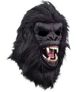 Gorilla or Yeti Fur Mask (Black) Adult Accessory Clothing