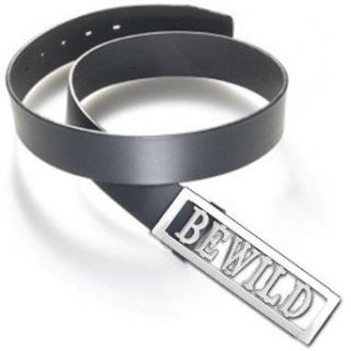 Name Belt Buckle with Free Belt (Medium 32 36 inches, Black) Clothing