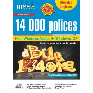 14 000 POLICES DE CARACTERE / LOGICIEL PC CD ROM   Achat / Vente PC 14
