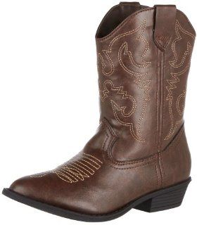  Rampage Kendra Kids Cowboy Boots For Girls BROWN 5 M Youth: Shoes