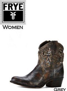 Frye Boots 9 Deborah Studded #77861GRY Shoes