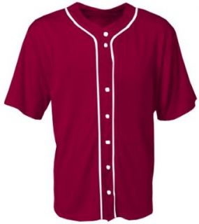 A4 Short Sleeve Full Button Custom Baseball Jerseys