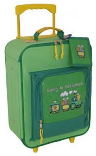 Kids Upright Suitcase Going to Grandmas Green (Green) (15