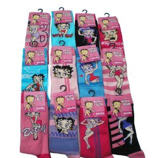 12 pairs Betty Boop socks.Mixed designs: Shoes