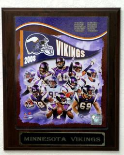 2008 Minnesota Vikings Picture Plaque