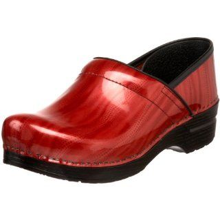 Dansko Womens Pro Eelskin Patent Clog Shoes