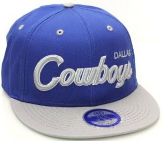 Dallas Cowboys Flat Bill Script Style Snapback Hat Cap