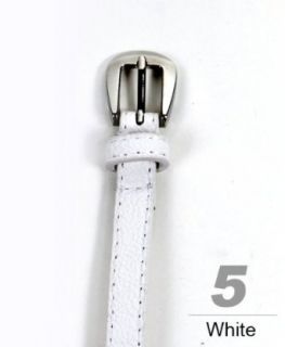 White Earthy Tone Synthetic Skinny Belt   CHX4 XL (40 44) Clothing
