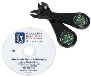 GreenFix Wizard Golf Ball Mark Repair Tool (Black Blister