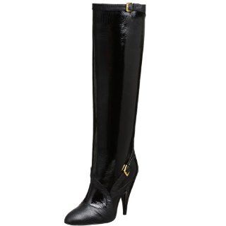 Foxy Patent Snake Boot,Black/Black,39.5 EU (US Womens 9.5 M) Shoes