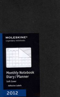 Moleskine 2012 Monthly Notebook Black Soft Cover Large (Calendar