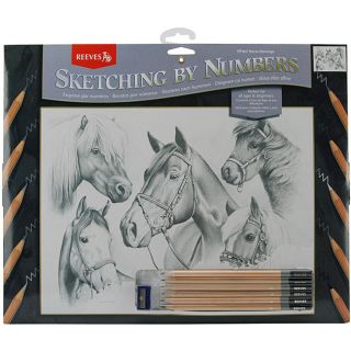 Horse Montage 13x16 Sketch By Number Kit