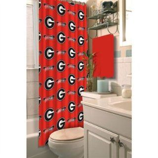 Georgia Bulldogs Fabric Shower Curtain