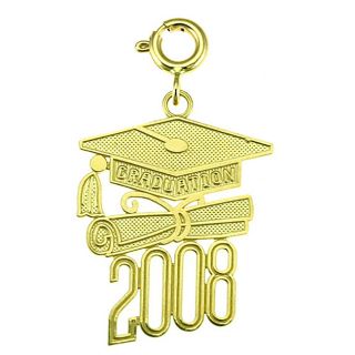 14k Yellow Gold 2008 Graduation Charm