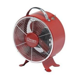 Ventilateur de table retro diamètre 21 cm rouge   Ventilateur de