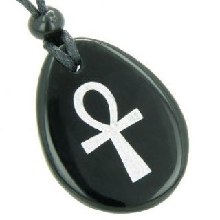 Egyptian Power of Life Spiritual Ankh Amulet Black Onyx
