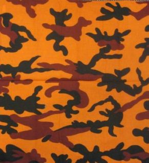 Orange Camouflage Bandanas Clothing