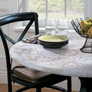 Round Table Cover   GOLD ALABASTER   Improvements Home