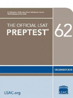 The Official Lsat Preptest 62 Dec. 2010 Lsat (Paperback) Today $7.77