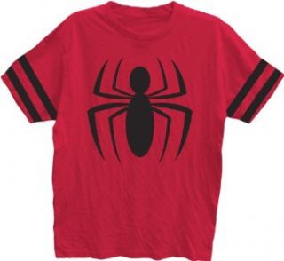 Spider Man Striped Sleeves Mens T shirt Clothing