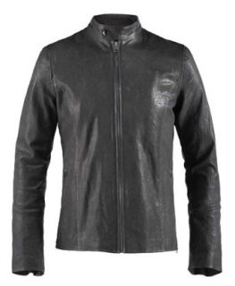 Soul Revolver Evolver Classic Leather Jacket   Grey