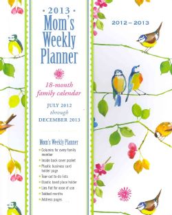 Watercolor Birds Moms Weekly Planner 2013