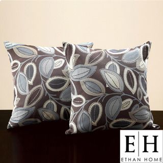 ETHAN HOME Leaves 18 inch Throw Pillows (Set of 2)