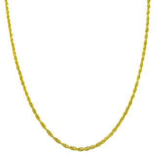 Fremada 14k Yellow Gold 18 inch Cordina Rope Chain Necklace