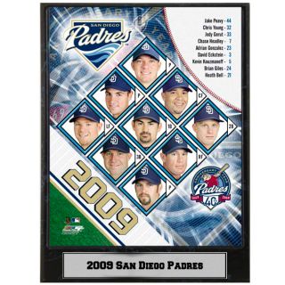 2009 San Diego Padres 9x12 inch Photo Plaque