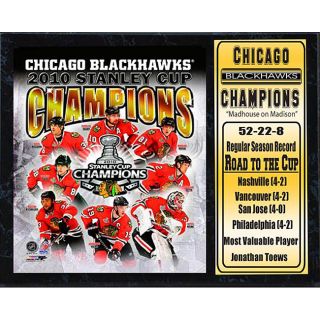 2010 Stanley Cup Champions Chicago Blackhawks 12x15 Stat Plaque