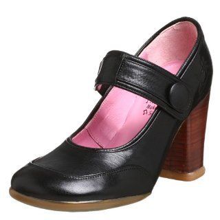 John Fluevog Womens Katia Mary Jane Pump,Black Etrusco,8 M US Shoes