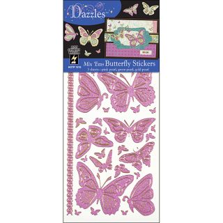 Dazzles Stickers Tri color Butterflies Mixems Today $4.79