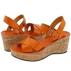 Kork Ease Ava II Orange Patent Sandals (Size 5)
