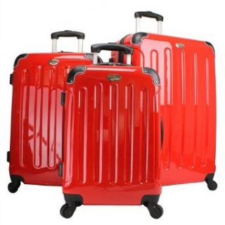 Swiss Case RED 4 Wheel ABS 3 PC Suitcases 28, 24, & 20