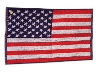 American Flag Stars And Stripes Jacquard Golf Towel 16 x