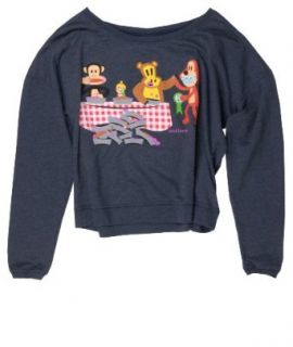 Paul Frank Pie Eating Contest Cropped Long Sleeve Tee