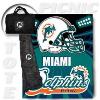 Miami Dolphins NFL Tote A Long Picnic Blanket (50x60