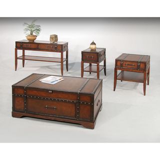 Gracie Leather 4 piece Occasional Table Set