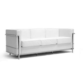 LC White Leather Sofa
