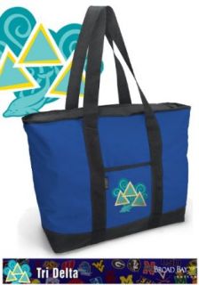 Tri Delta Dolphin Design Tote Bag Blue Tri Delta   For