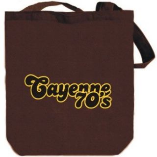 Cayenne 70s DISCO / RETRO Brown Canvas Tote Bag Unisex
