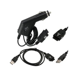 Eforcity USB Data Cable Car Charger for LG Fusic / VX9800 / VX8300