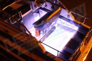 4pc White LED Boat Deck & Cabin Lighting Kit: Sports