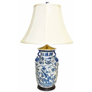 Blue Paradise Porcelain Lamp