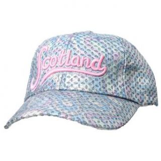 Ladies/Womens Scotland 3D Glitter Baseball Cap (Pink