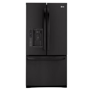 LG Black 33 inch Wide 25 cu ft 3 door Refrigerator