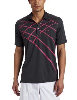 Oakley Golf Mens Grid Polo Shirt, Shadow, Small Sports