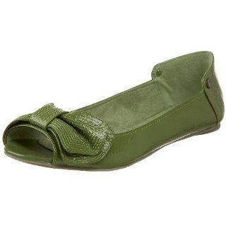 Blowfish Womens Shimmy Ballet Flat,Green,8 M US Shoes